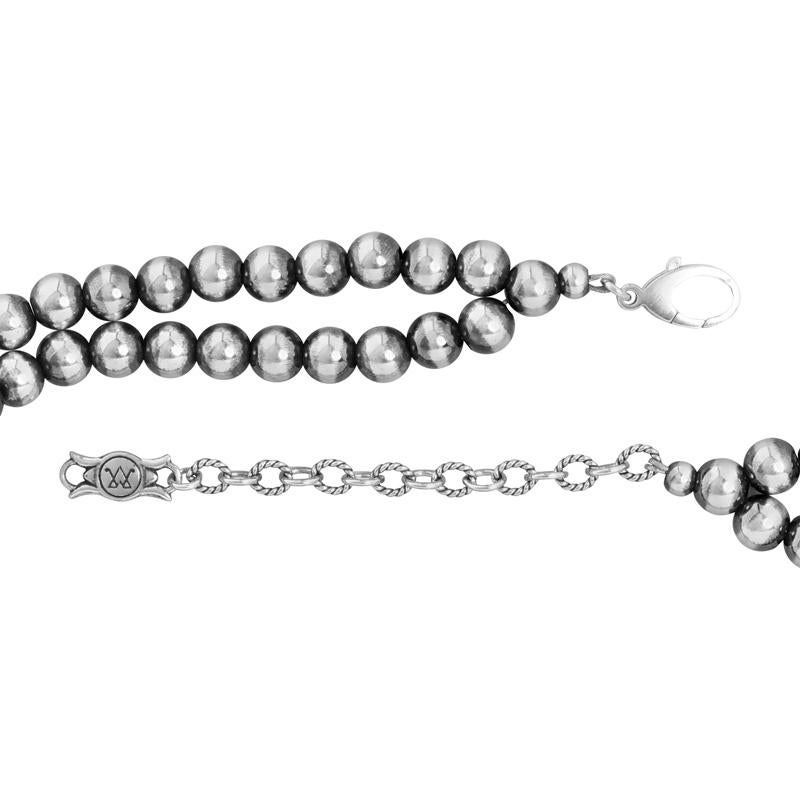 Collana con fiori di zucca in diaspro di American West Silver, da 18 a 21 pollici In condizioni Nuovo in vendita a New York, NY