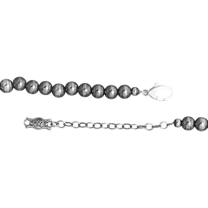 Collana con fiori di zucca American West in argento bianco Howlite, da 18 a In condizioni Nuovo in vendita a New York, NY