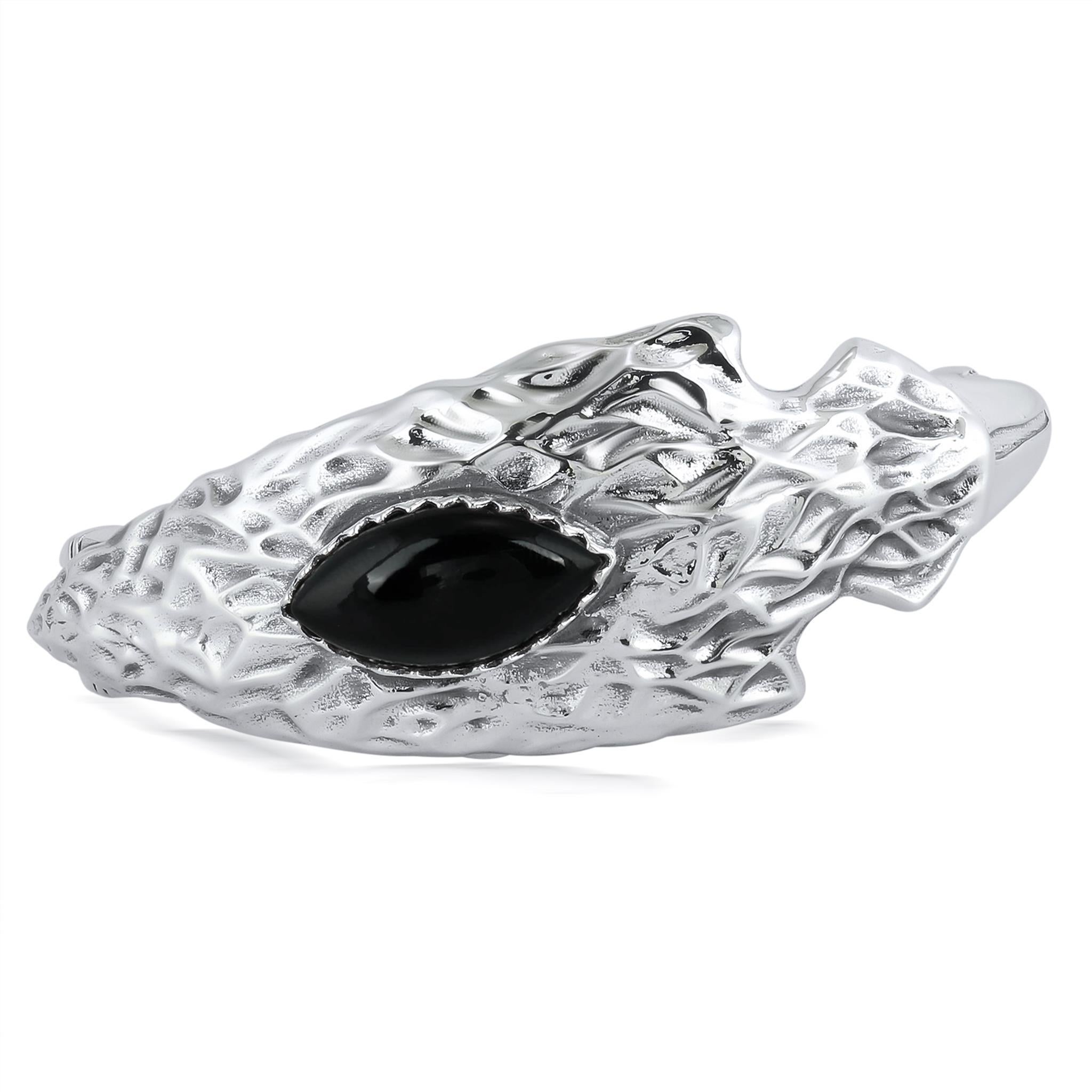 Bracciale con testa di freccia American West in argento sterling e onice nero Fritz Casuse in vendita