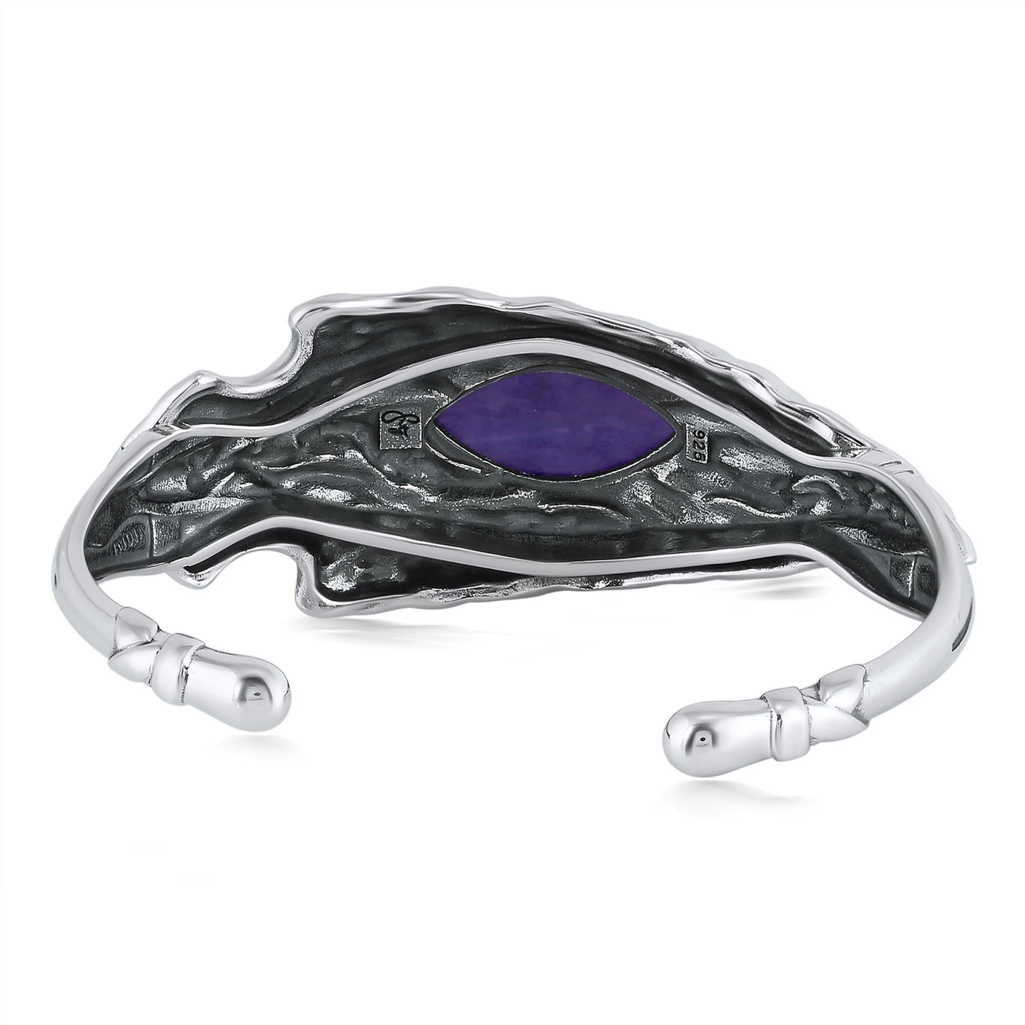 Bracelet manchette American West en argent Sterling Charoite Fritz Casuse Arrowhead Neuf - En vente à New York, NY