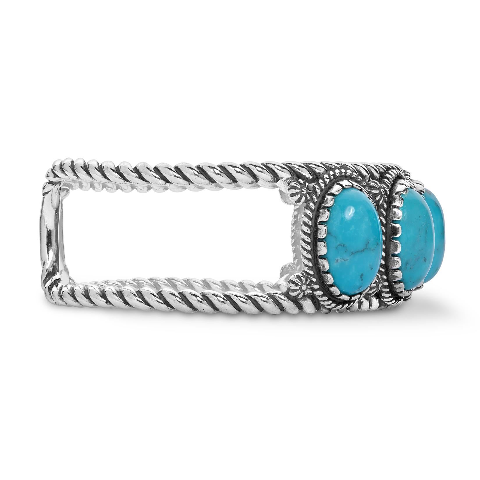 Donna Bracciale a 5 pietre in turchese Kingman in argento sterling American West in vendita