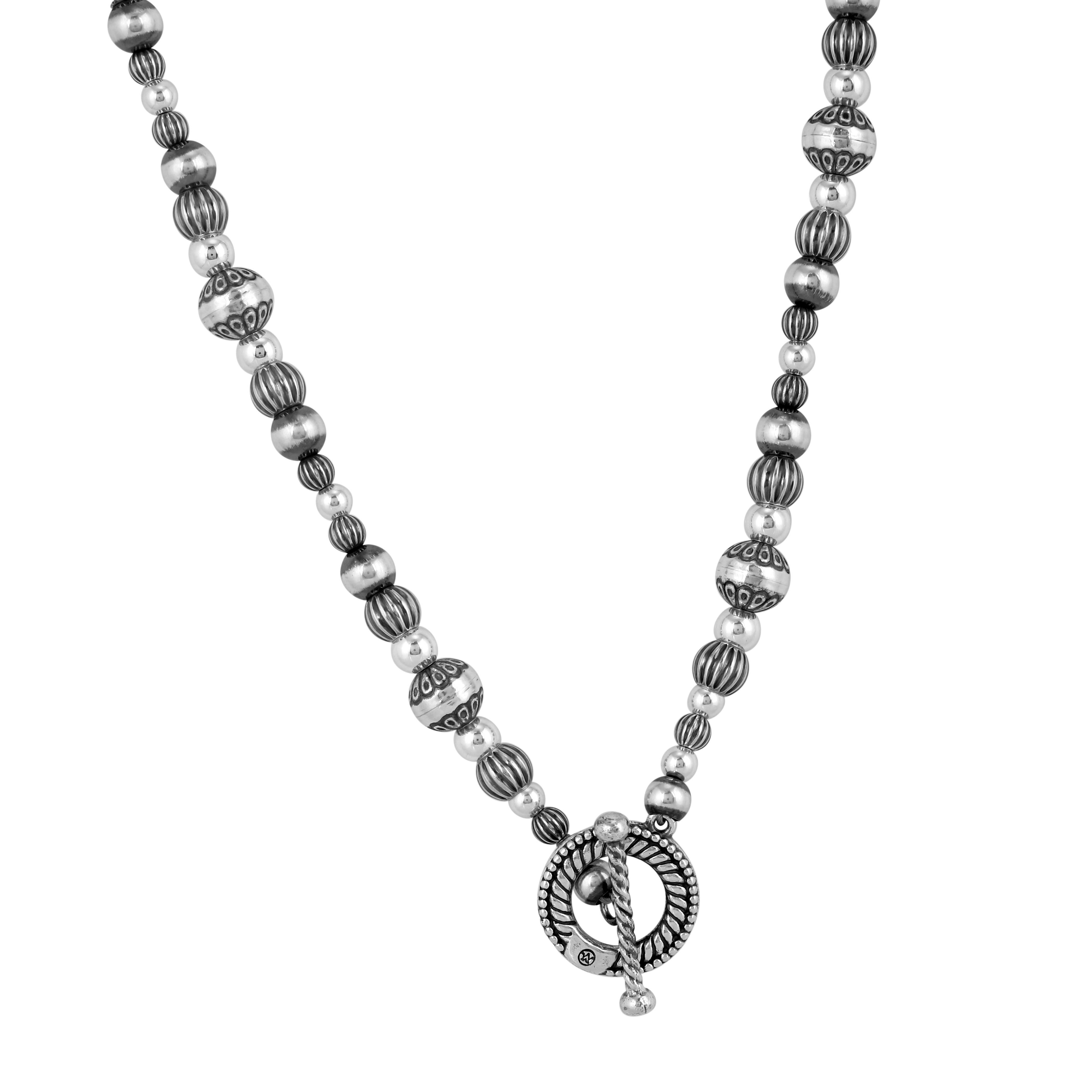 Donna Collana con perline miste in argento Sterling American West, 20
