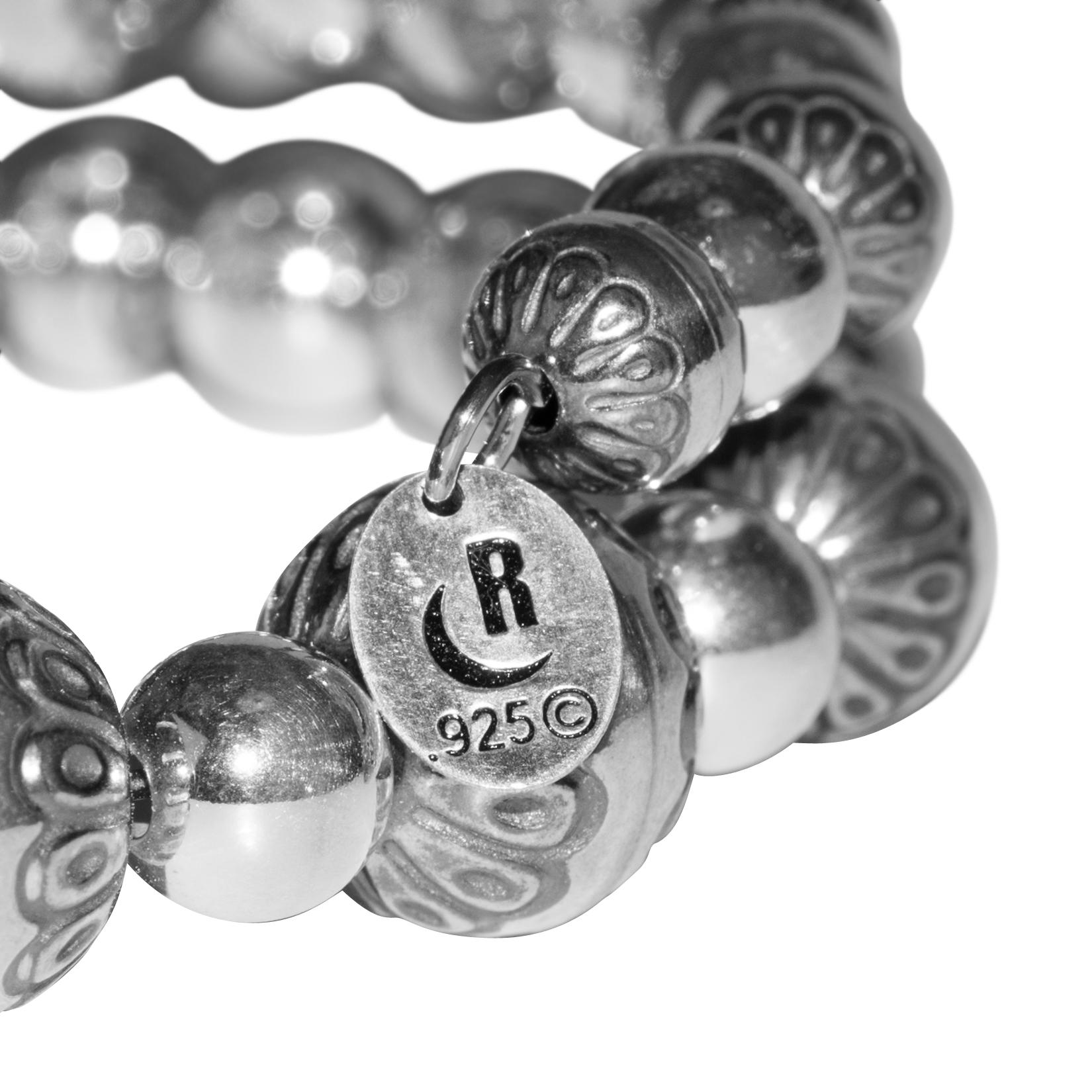 Bracciale a spirale con perle native in argento Sterling American West Taglia unica in vendita 1