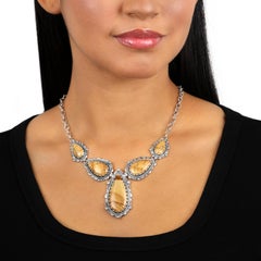 American West Sterling Silver Pear-Shaped Picture Jasper Statement Necklace, 17"