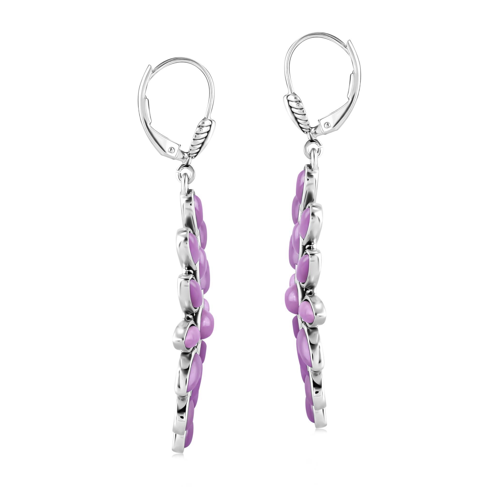 Nativo americano Orecchini a pendente con fosfosiderite in argento 925 di American West in vendita