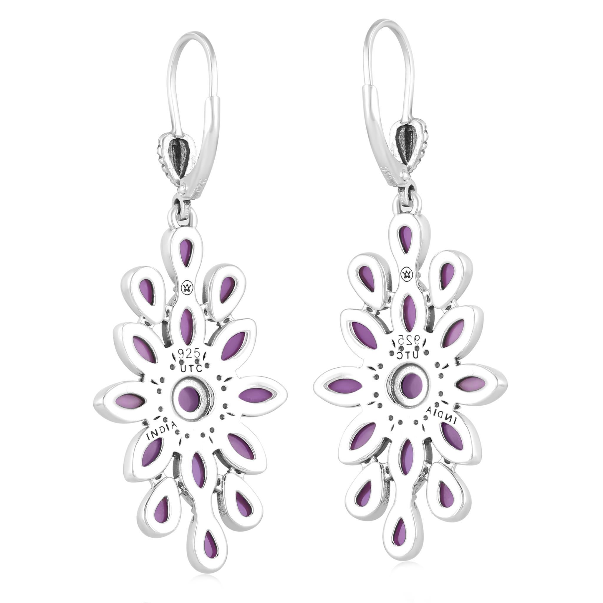 Orecchini a pendente con fosfosiderite in argento 925 di American West In condizioni Nuovo in vendita a New York, NY