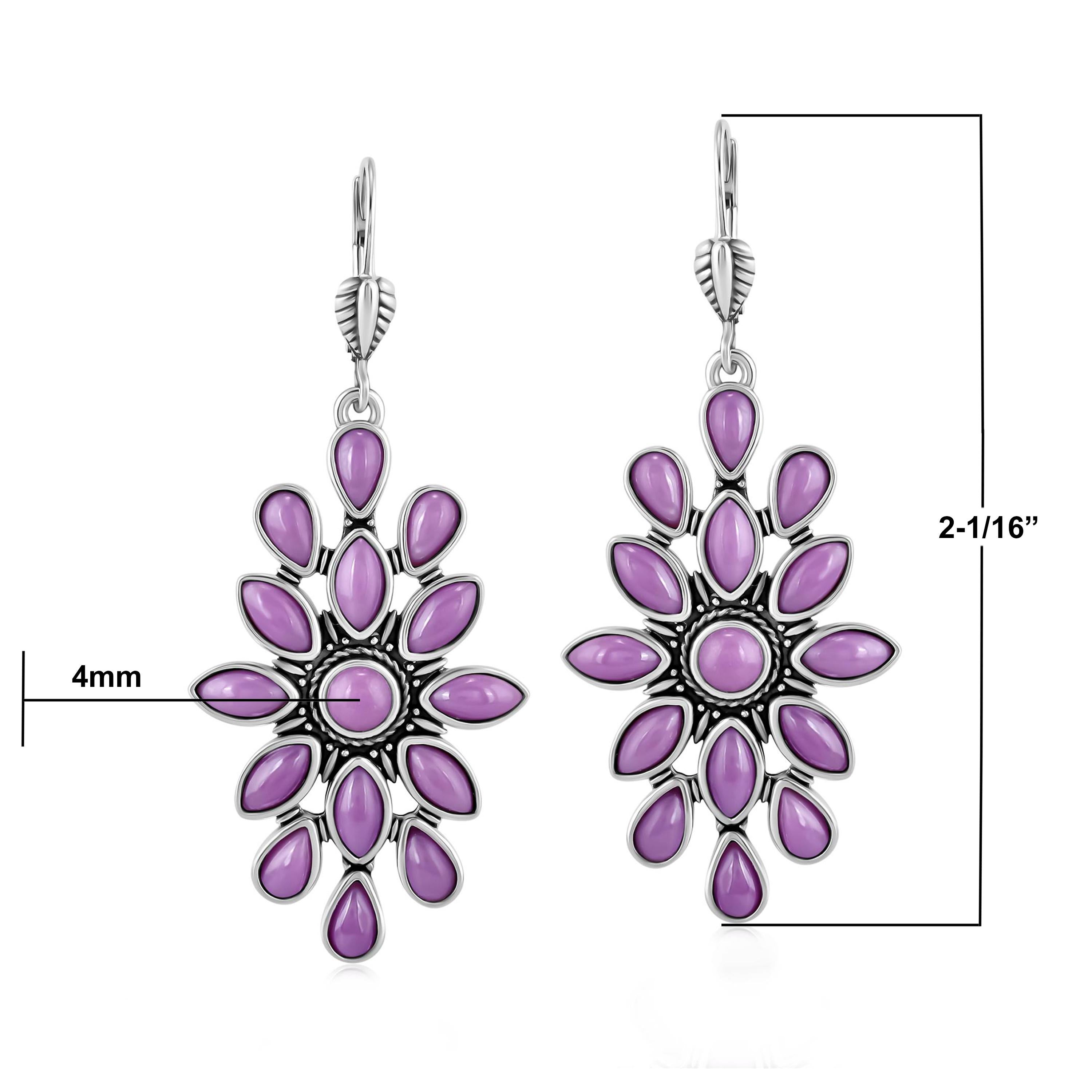 Donna Orecchini a pendente con fosfosiderite in argento 925 di American West in vendita