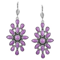 Orecchini a pendente con fosfosiderite in argento 925 di American West
