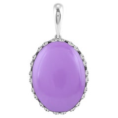 Pendentif ovale en phosphosidérite en argent A Silver