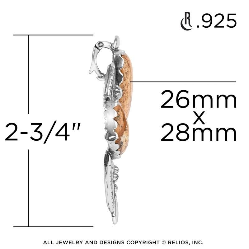 Pendentif Naja en argent Sterling A Silver Jasper Arrowhead Enhancer Neuf - En vente à New York, NY
