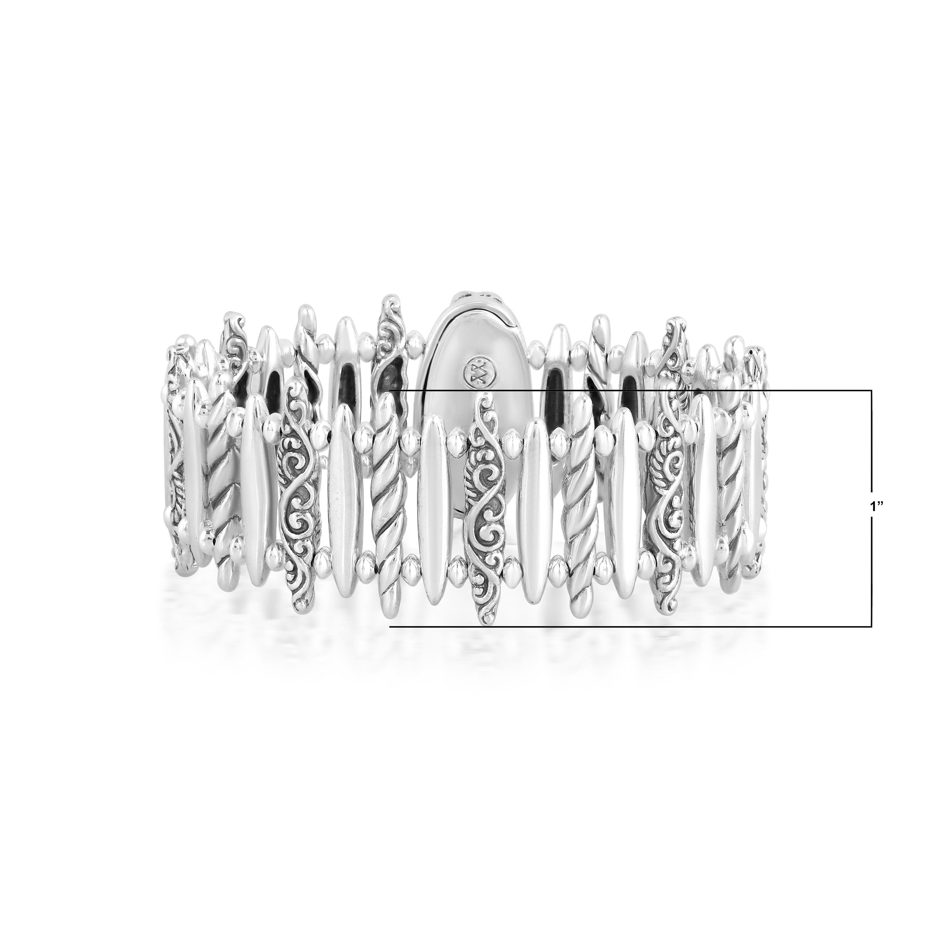 American West Sterling Silber Untertasse Bead Magnetic Armband, Größen Small - Large im Angebot 1