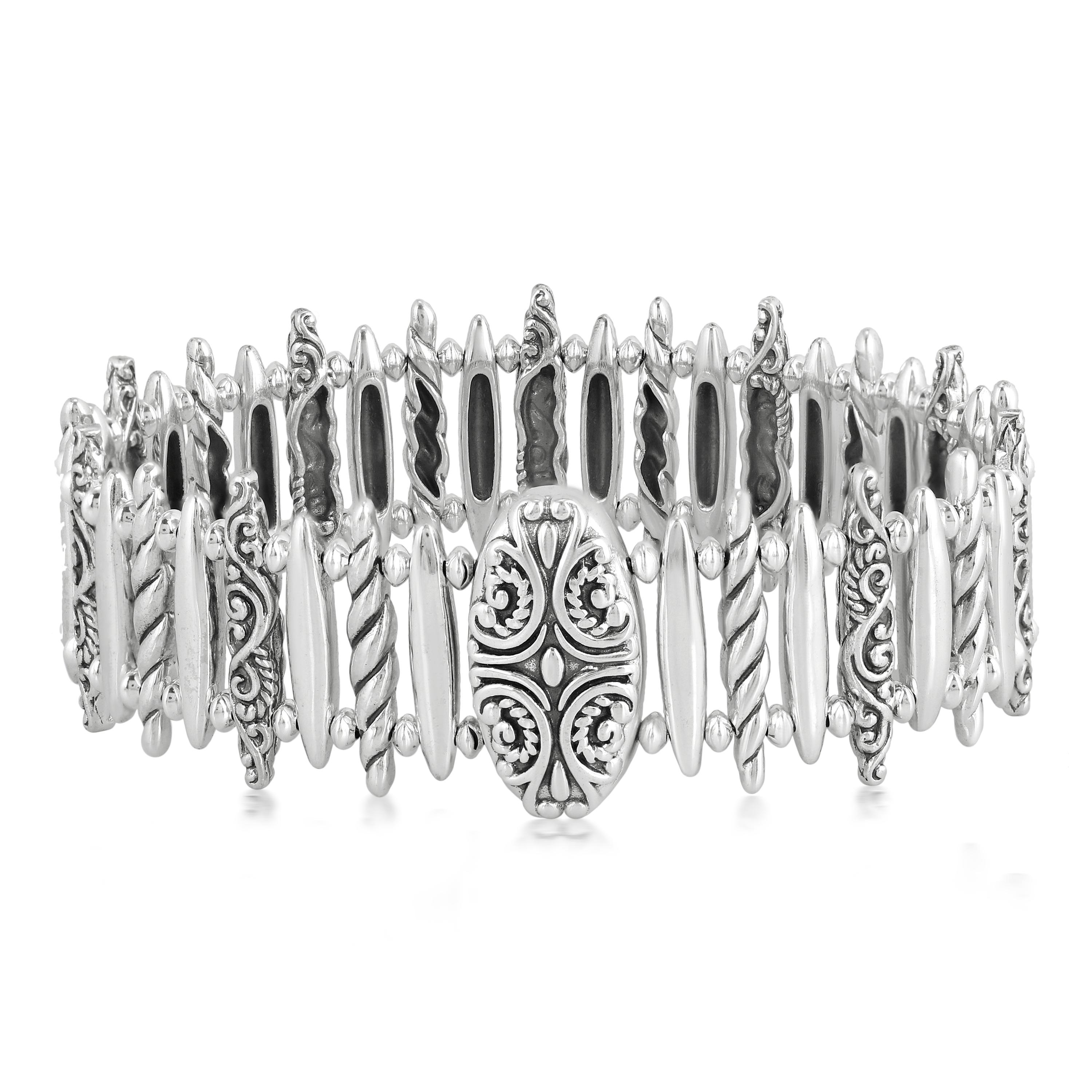 American West Sterling Silber Untertasse Bead Magnetic Armband, Größen Small - Large im Angebot 3