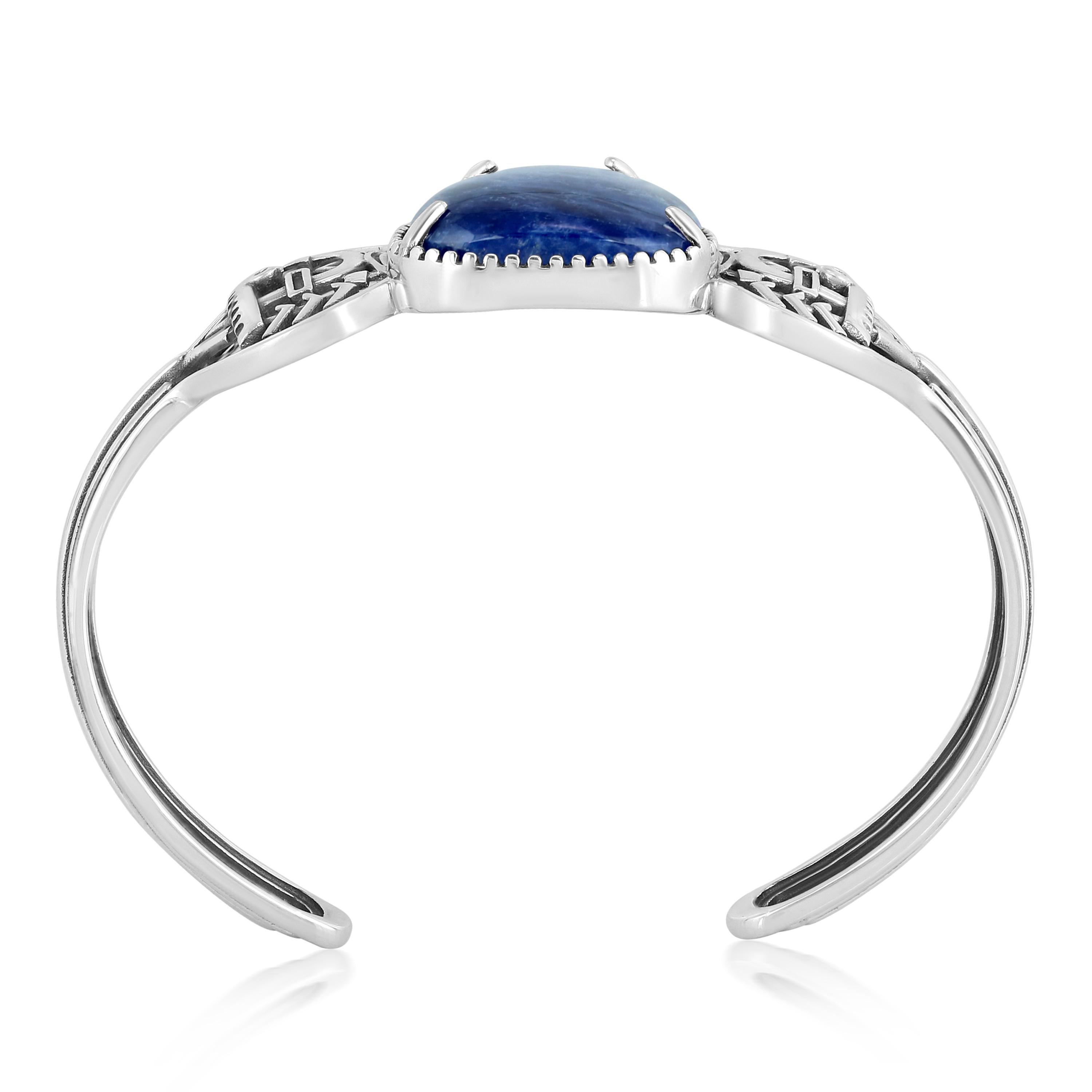 American West Plata de ley Sodalita Fritz Casuse Brazalete triángulo en Nuevo estado para la venta en New York, NY