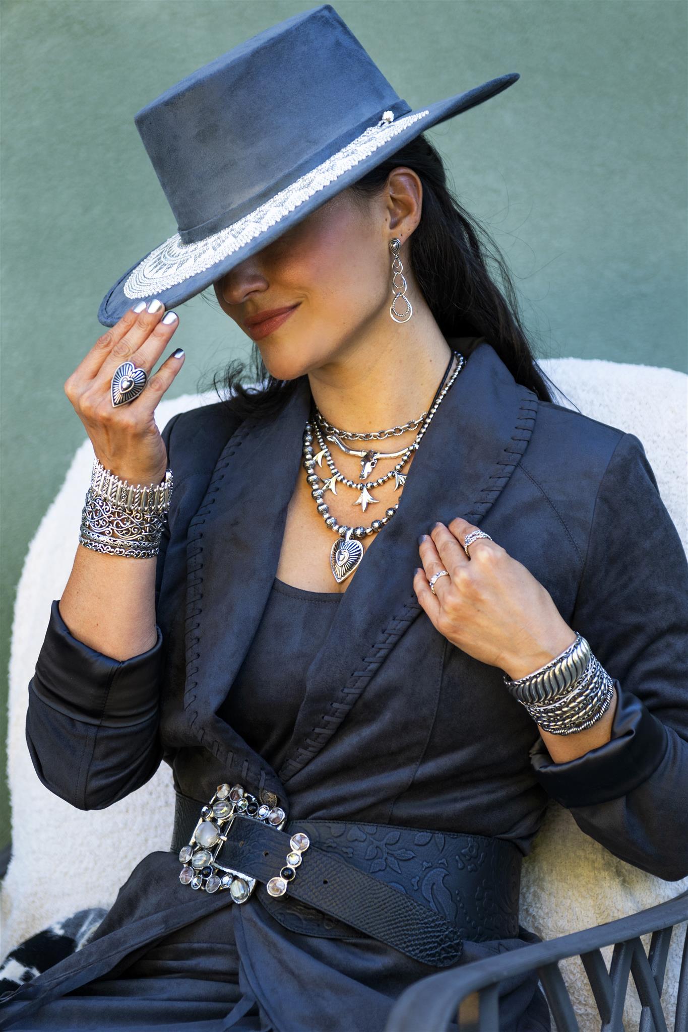 Bracciale largo in filigrana in argento Sterling American West, taglie da piccola a grande in vendita 5