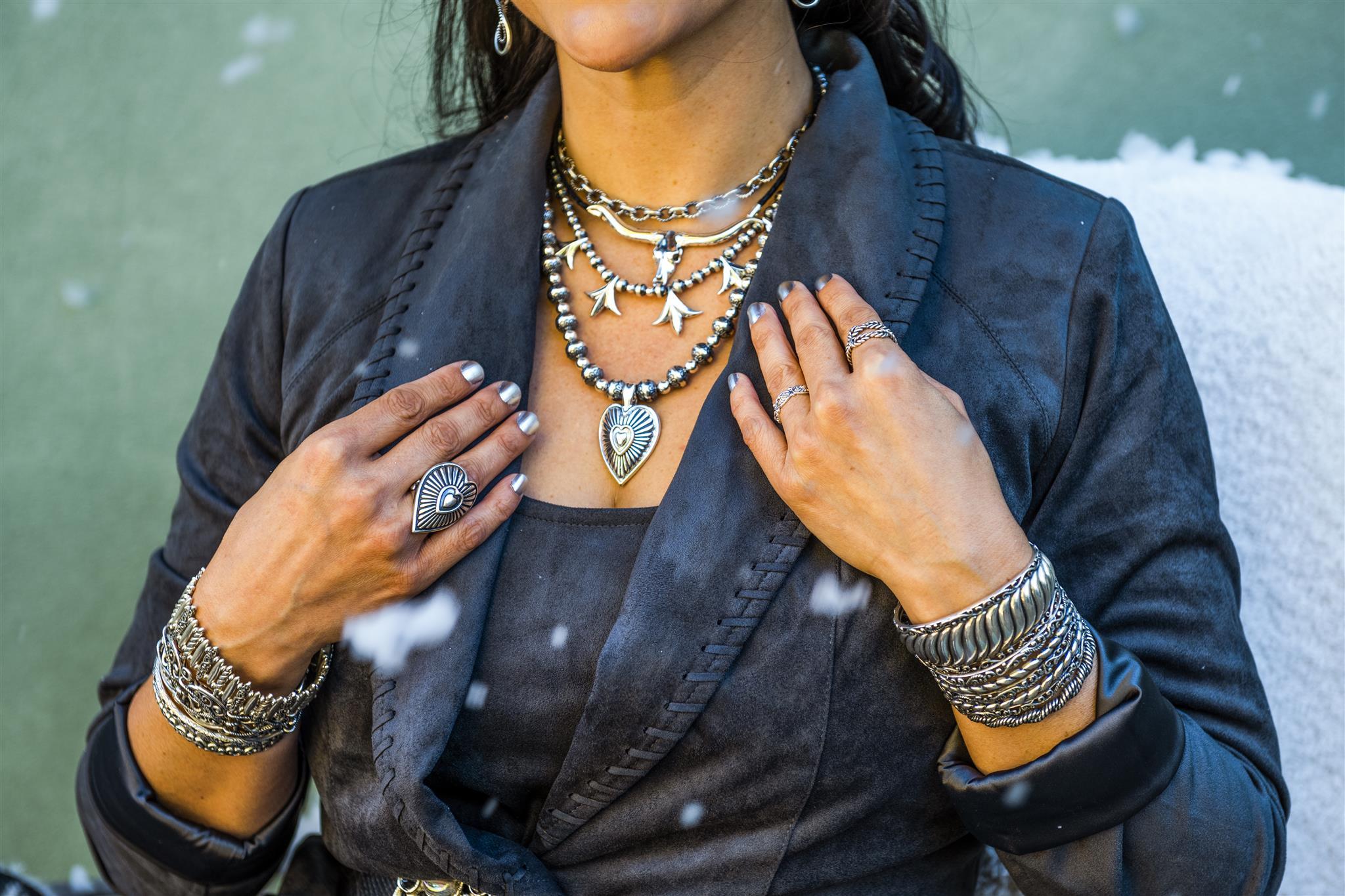 Bracciale largo in filigrana in argento Sterling American West, taglie da piccola a grande in vendita 6