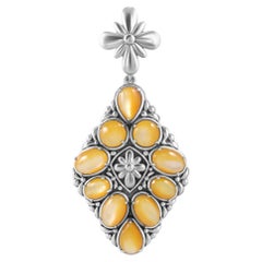 Pendentif nacre jaune en argent sterling American West