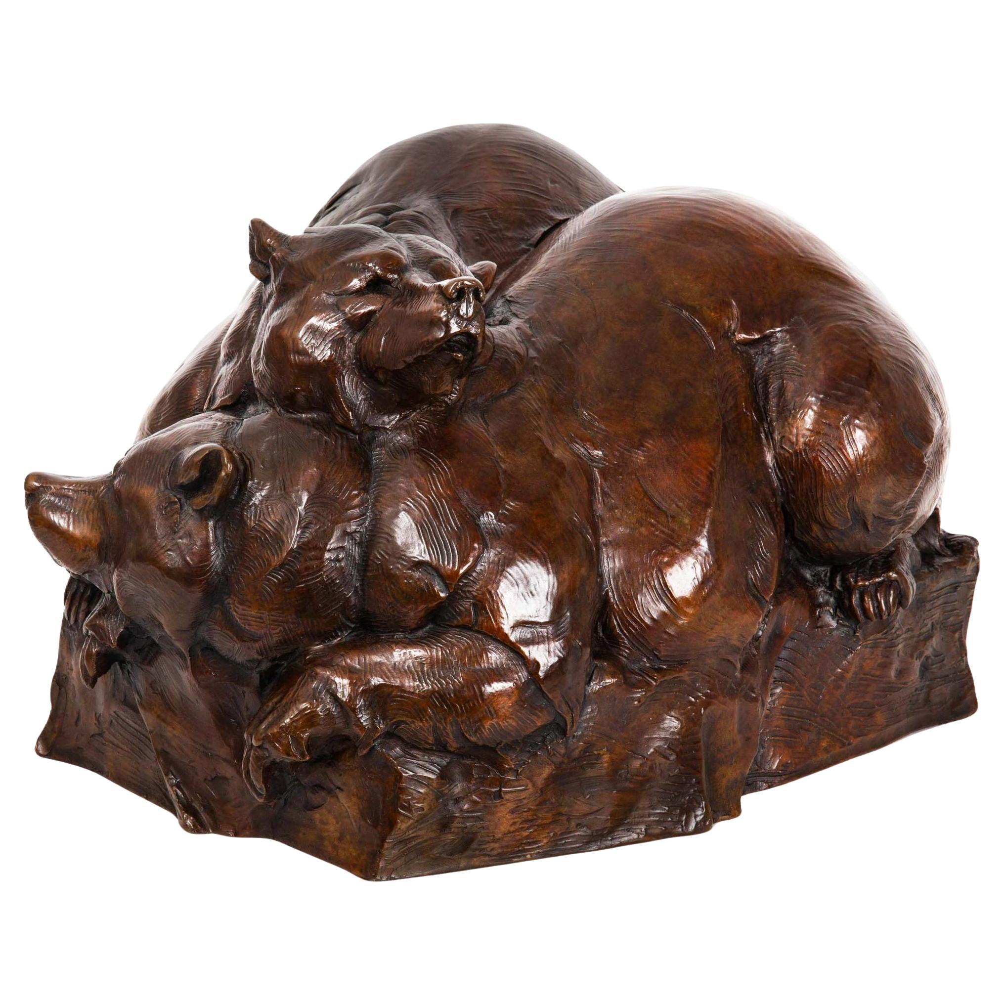 American Western Bronze Sculpture “Après la Danse" (1999), Dan Ostermiller For Sale