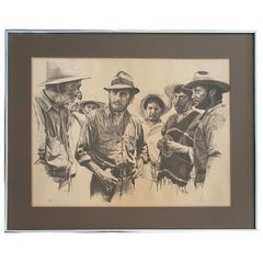 Amerikanischer Westernfilm Lithographie "Der Schatz der Sierra Madre", signiert