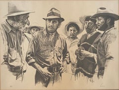 American Western Movie Lithograph "The Treasure of the Sierra Madre", Signed