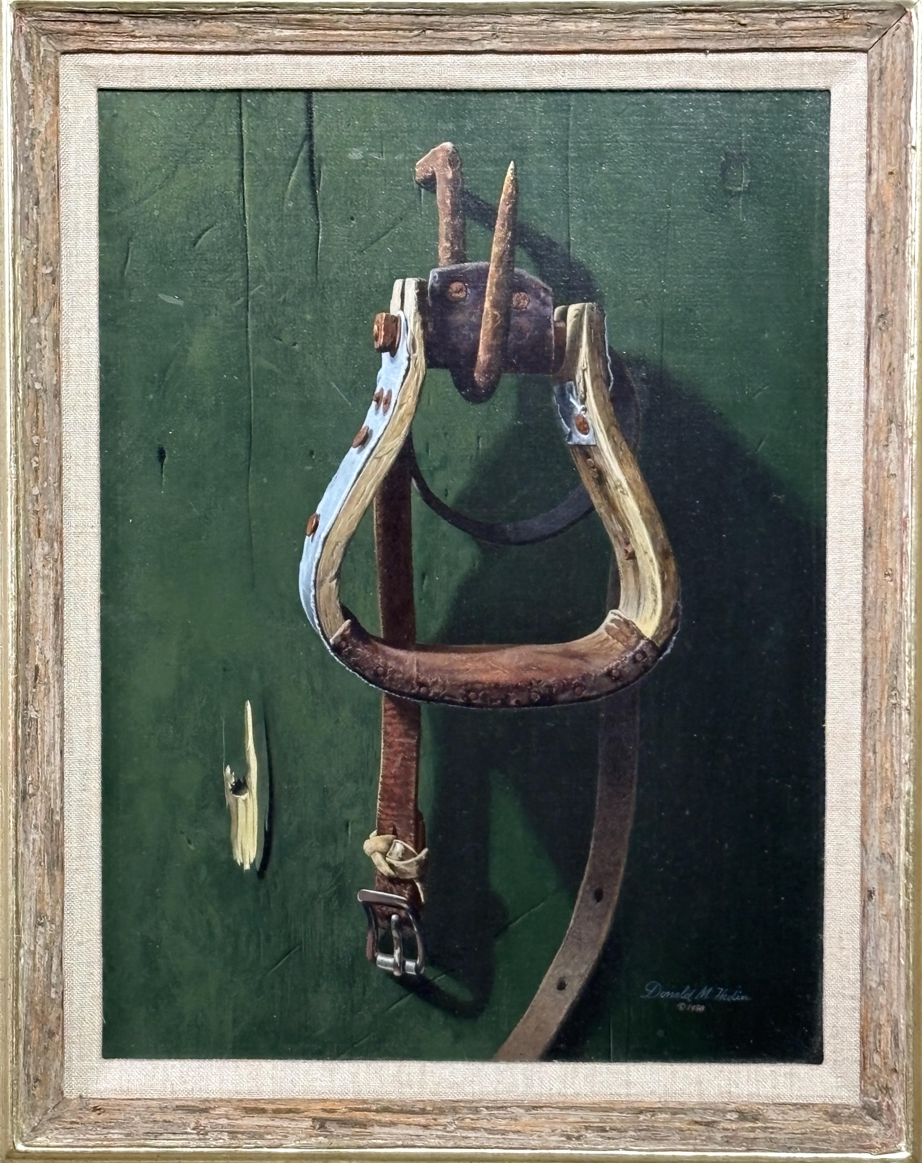 Pintura trampantojo estilo western americano de Don Hedin Pintado a mano