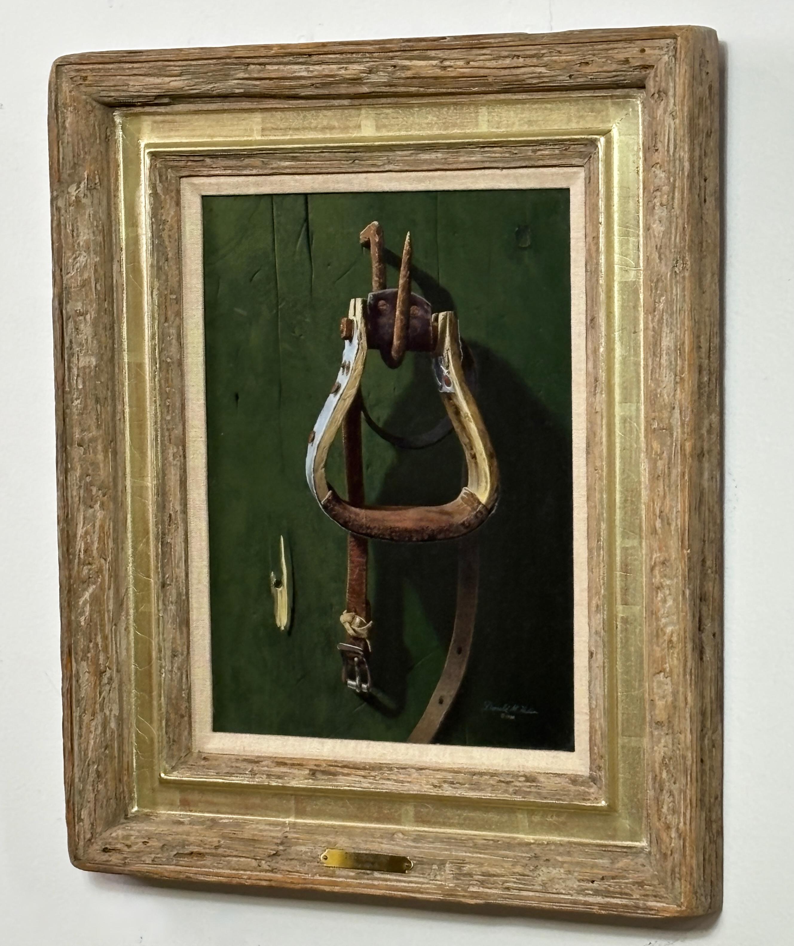 Pintura trampantojo estilo western americano de Don Hedin en Bueno Estado en San Francisco, CA