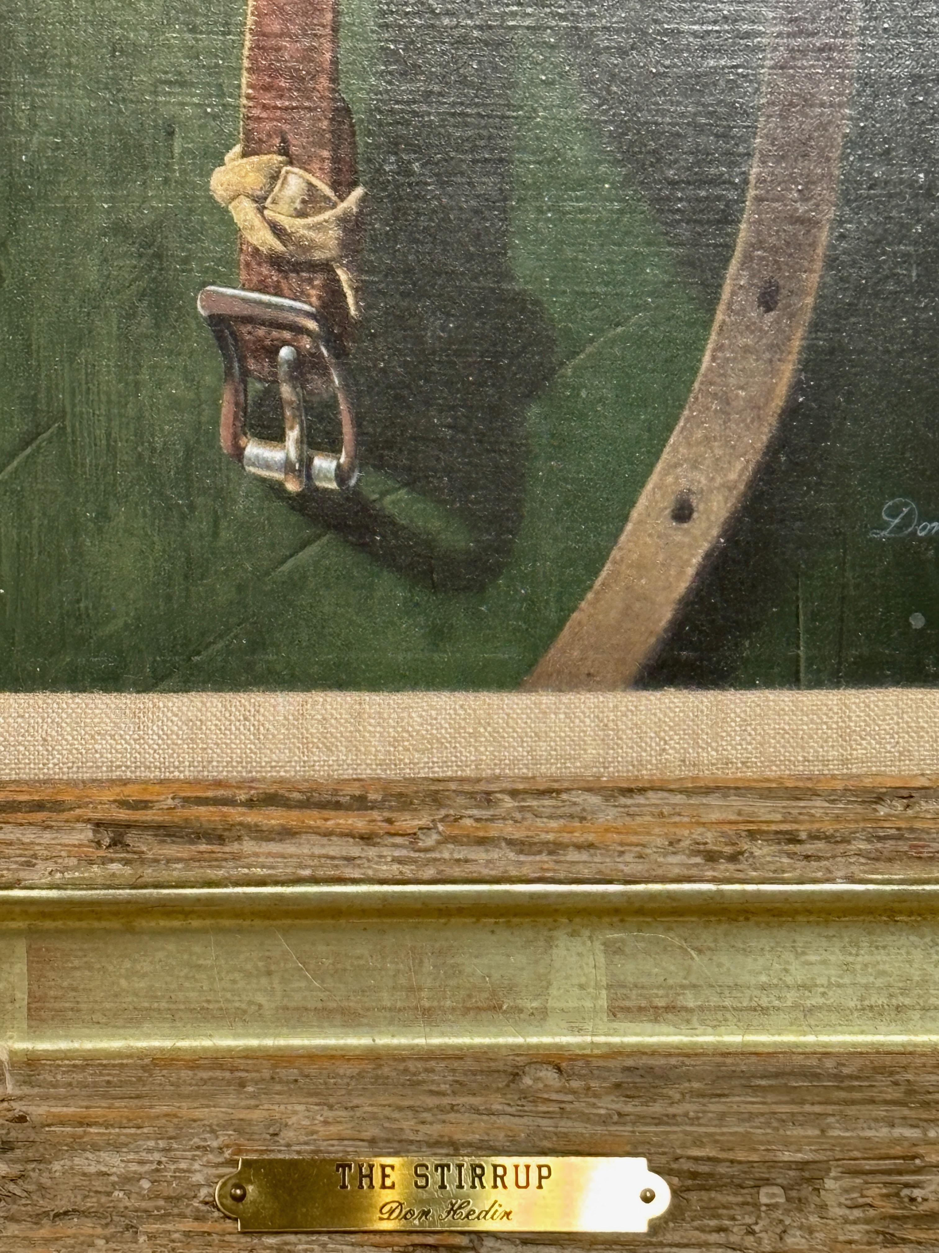 Pintura trampantojo estilo western americano de Don Hedin Madera