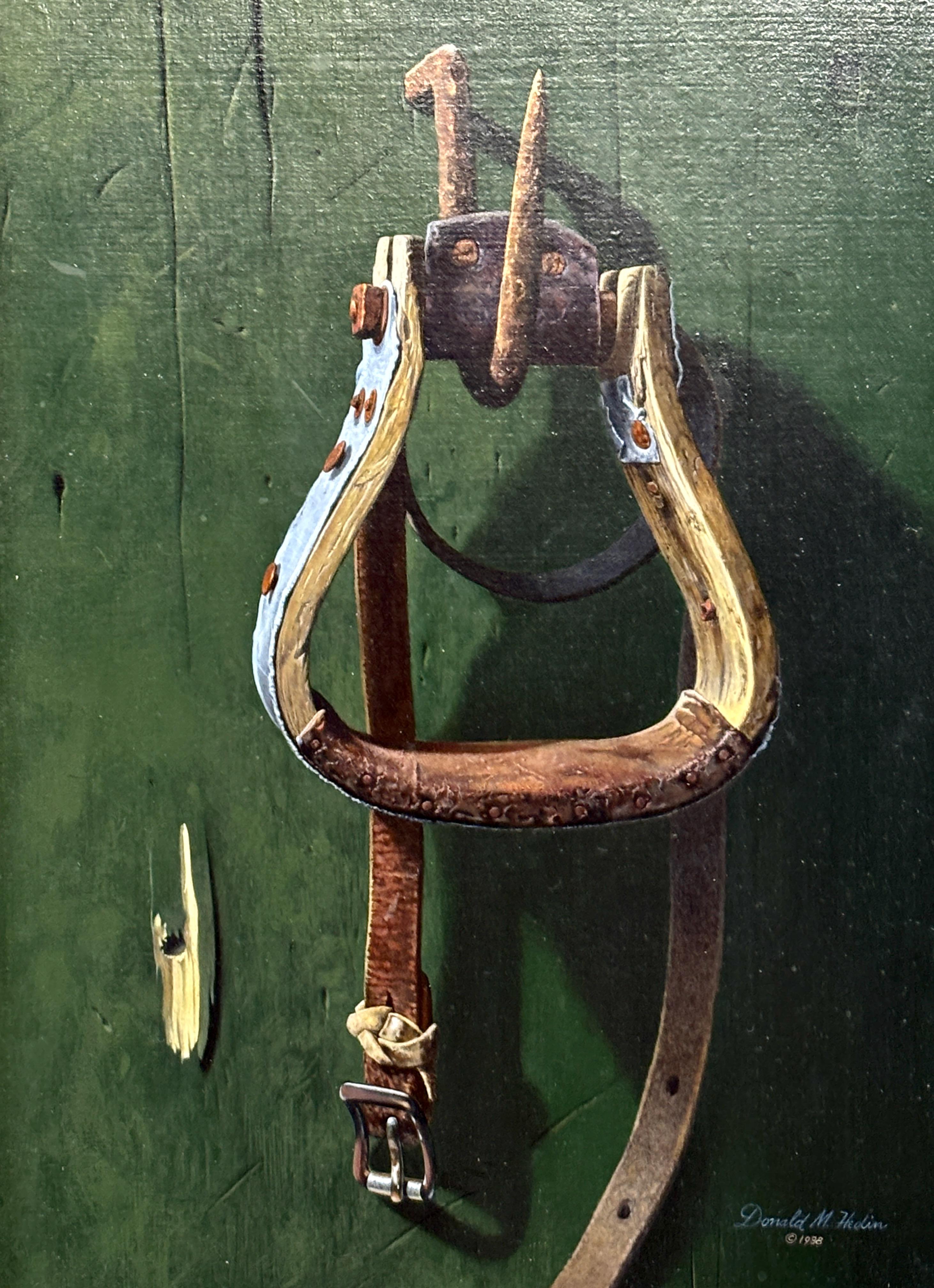 Pintura trampantojo estilo western americano de Don Hedin 1