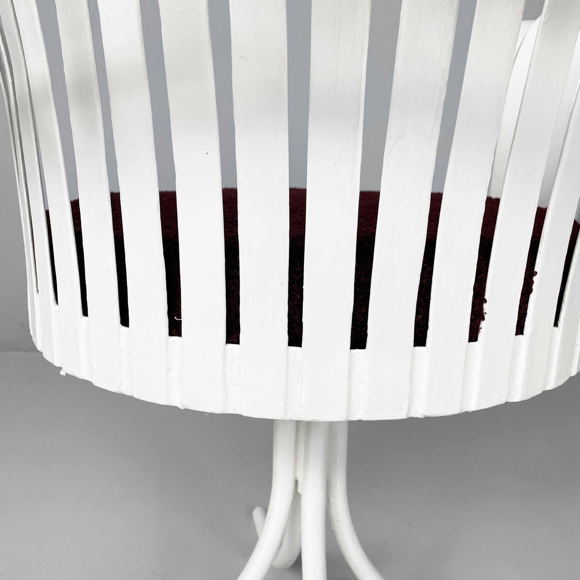 Fauteuils de jardin américains en métal blanc par Russell Wood Art, 1960s en vente 6