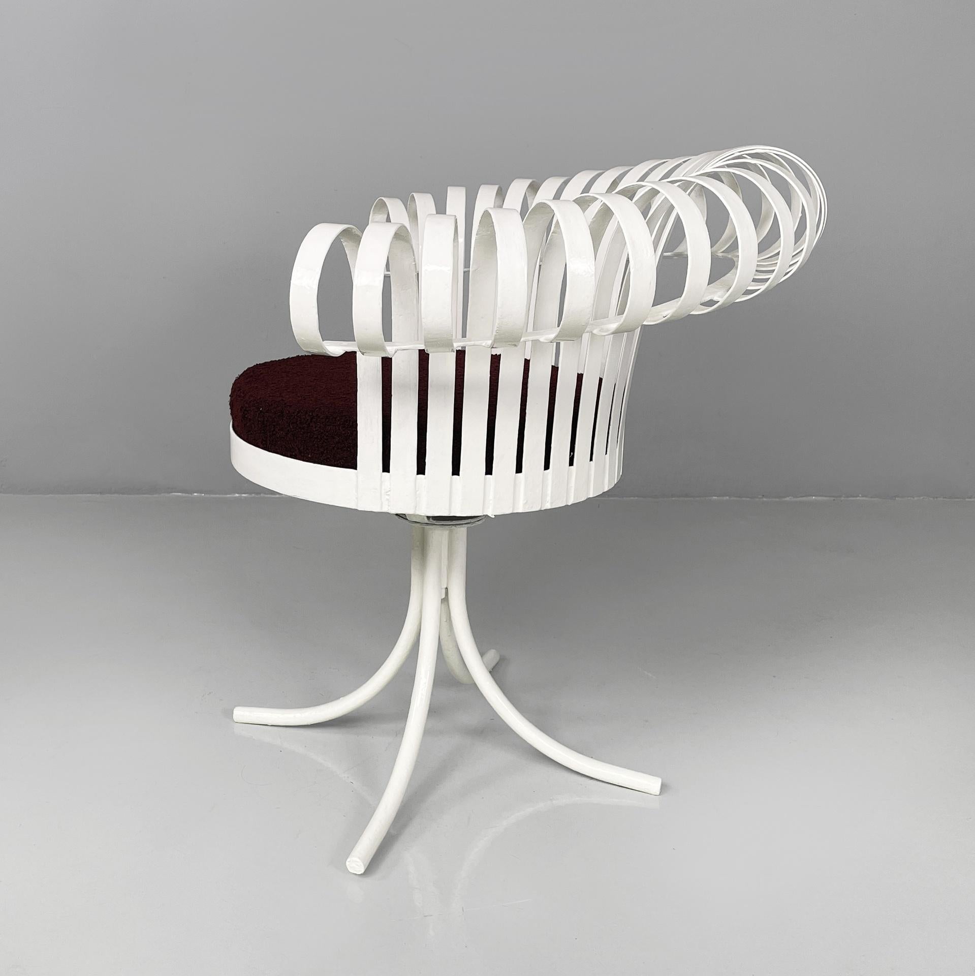 Américain Fauteuils de jardin américains en métal blanc par Russell Wood Art, 1960s en vente