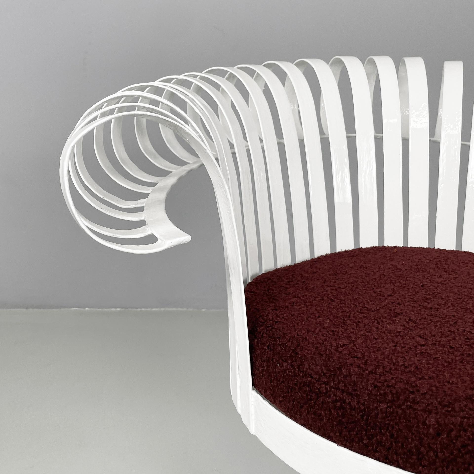 Métal Fauteuils de jardin américains en métal blanc par Russell Wood Art, 1960s en vente