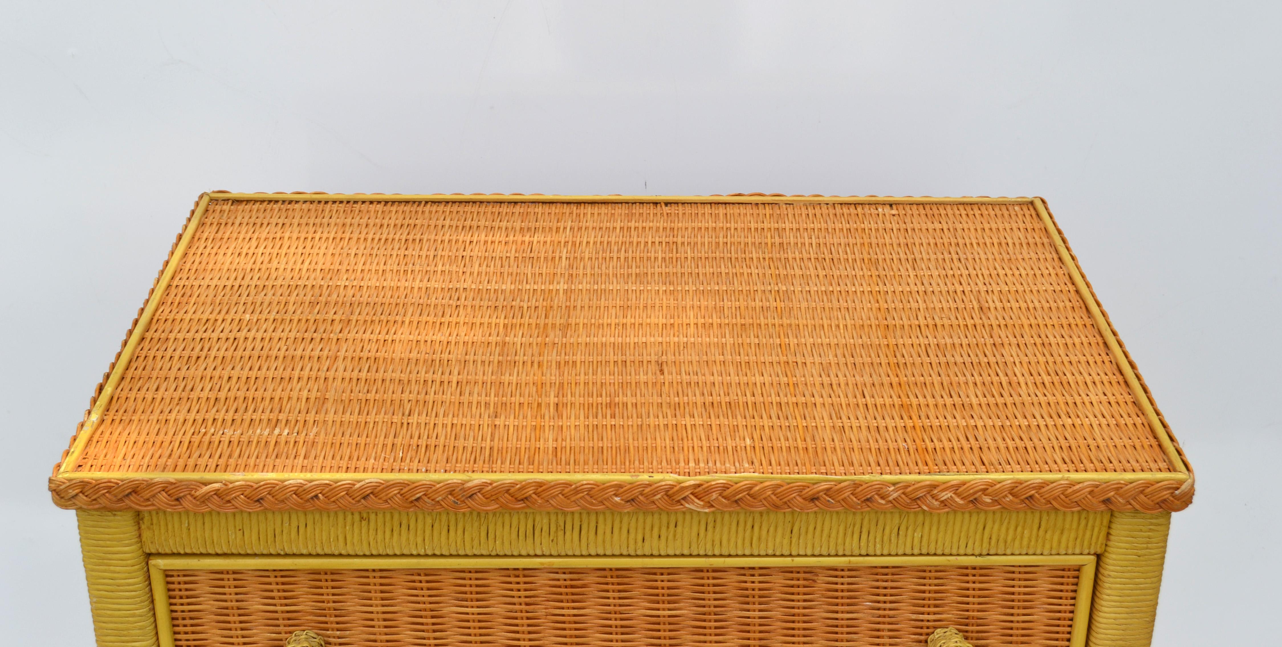 American Wicker by Henry Link Chest of Three Drawers, Cabinet, Bachelor's Chest 1