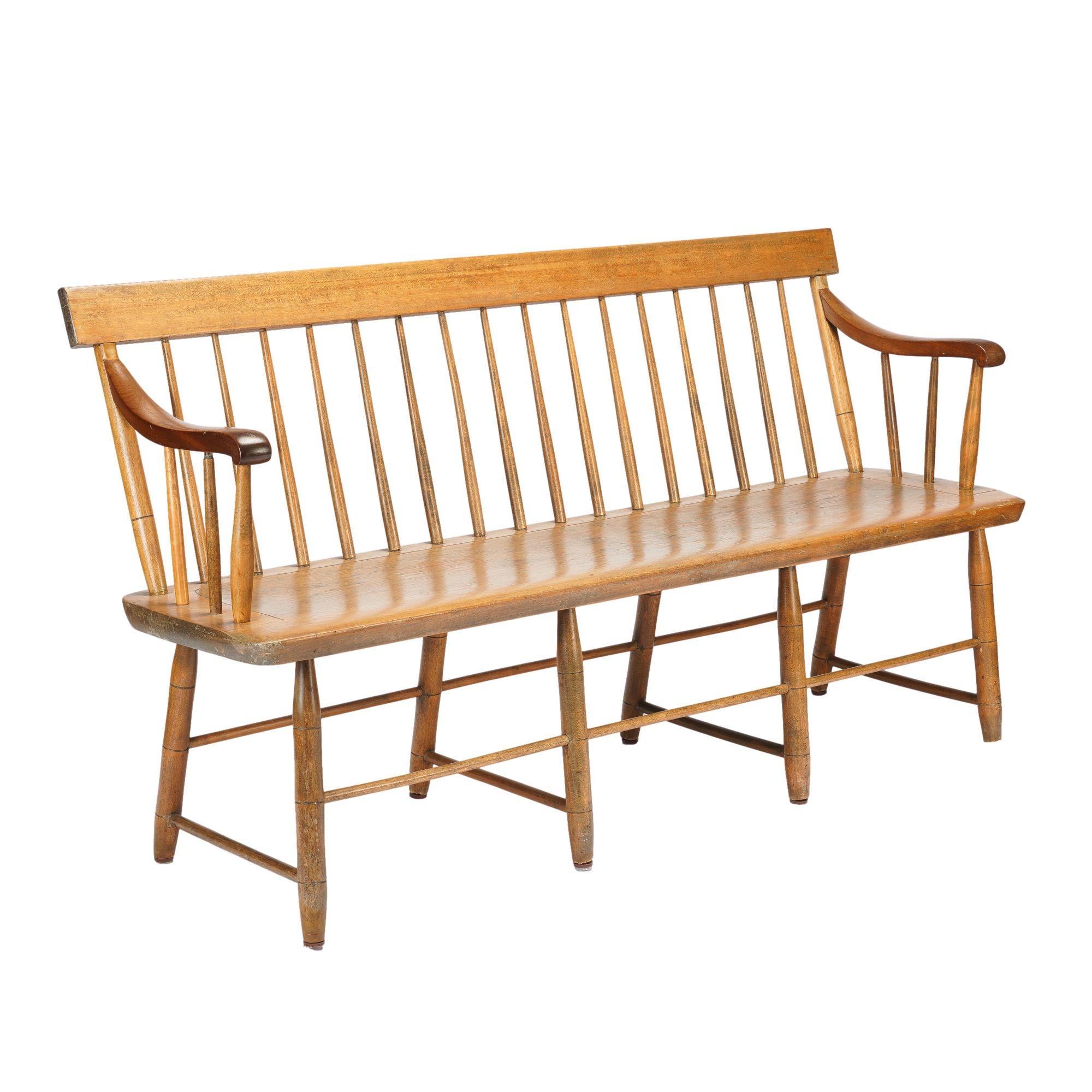 American Windsor bench, c. 1830 For Sale 2