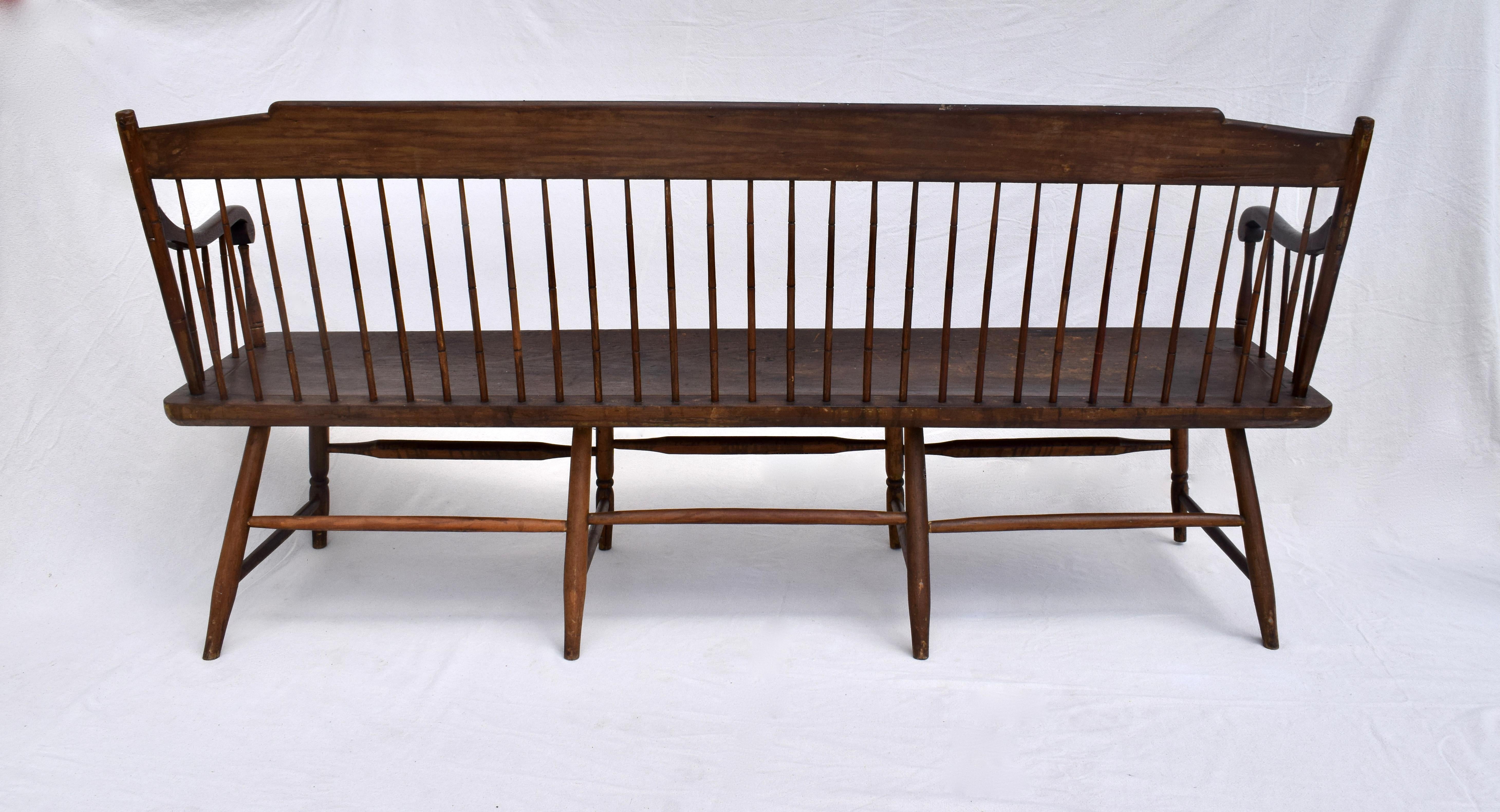 American Windsor Bench Early 19th C. 5