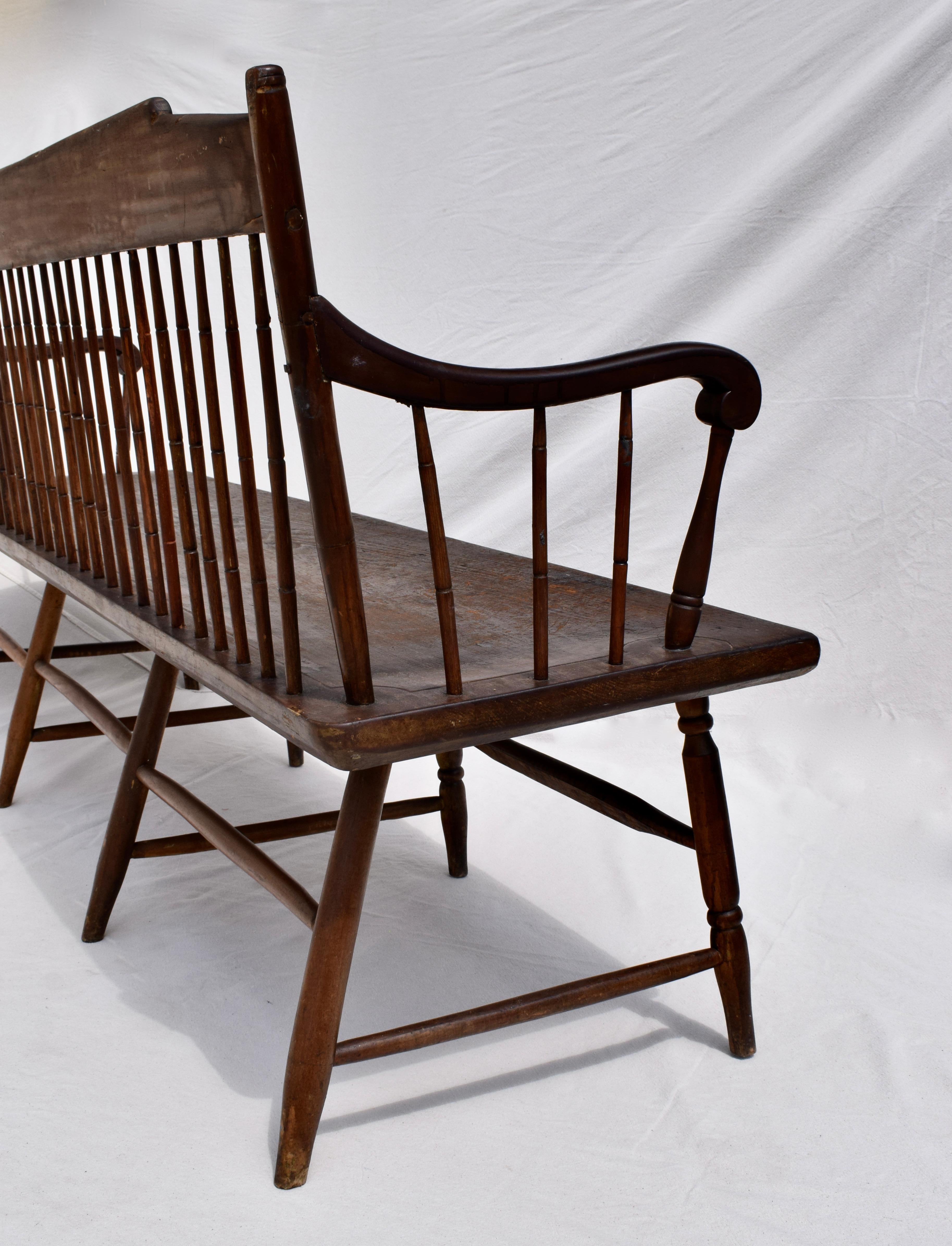 American Windsor Bench Early 19th C. 7