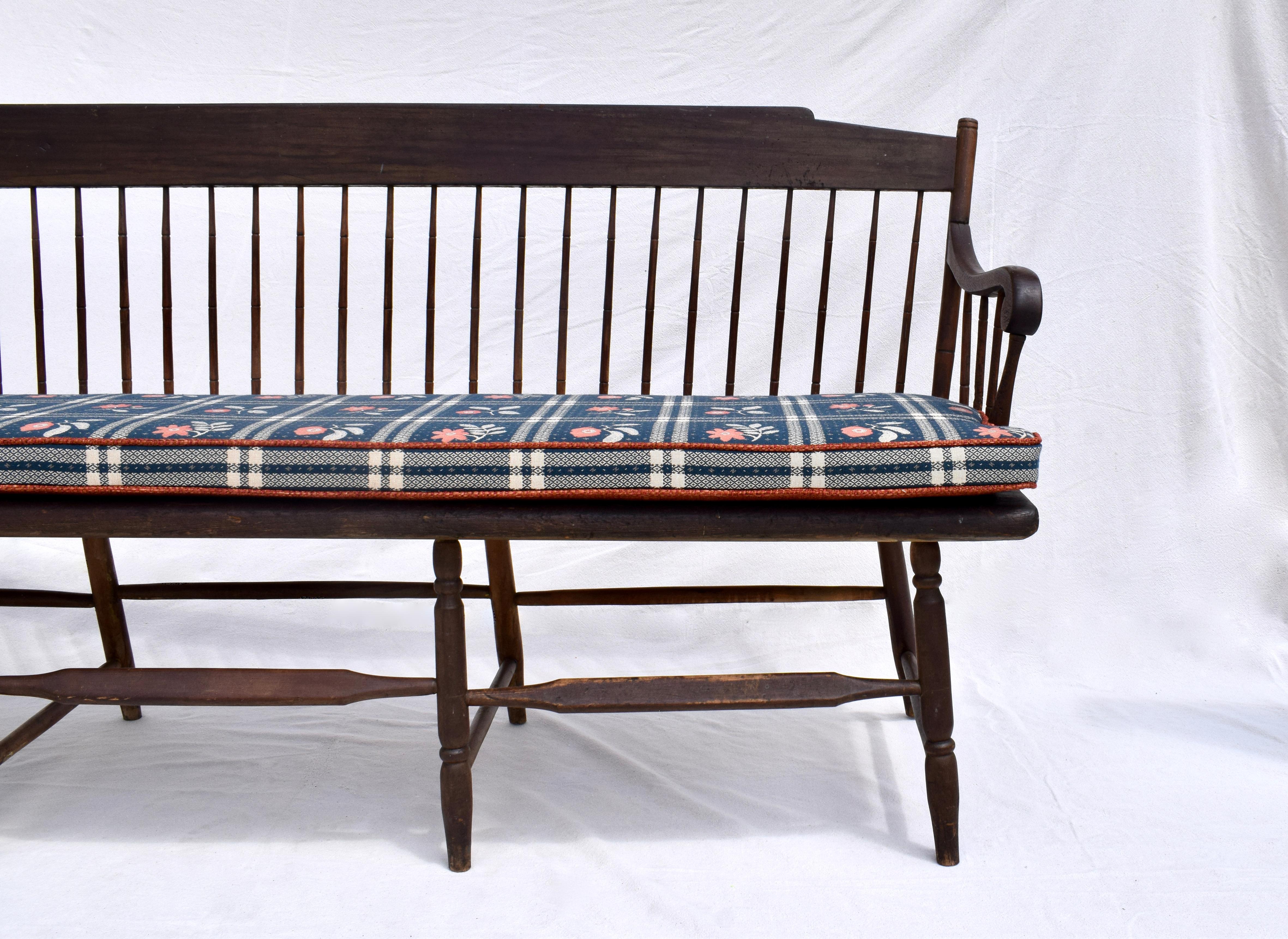 American Windsor Bench Early 19th C. 8