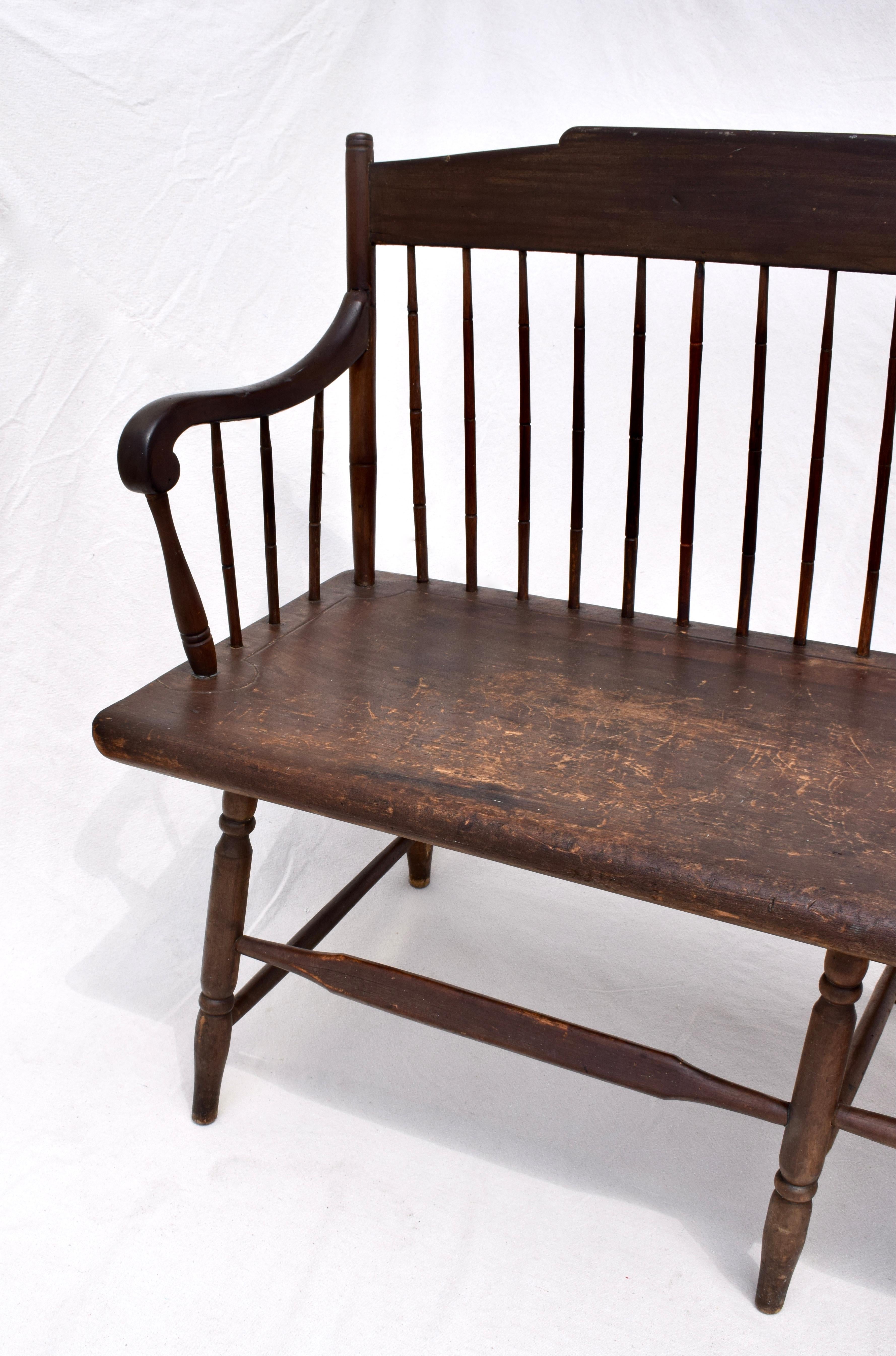 American Windsor Bench Early 19th C. 1