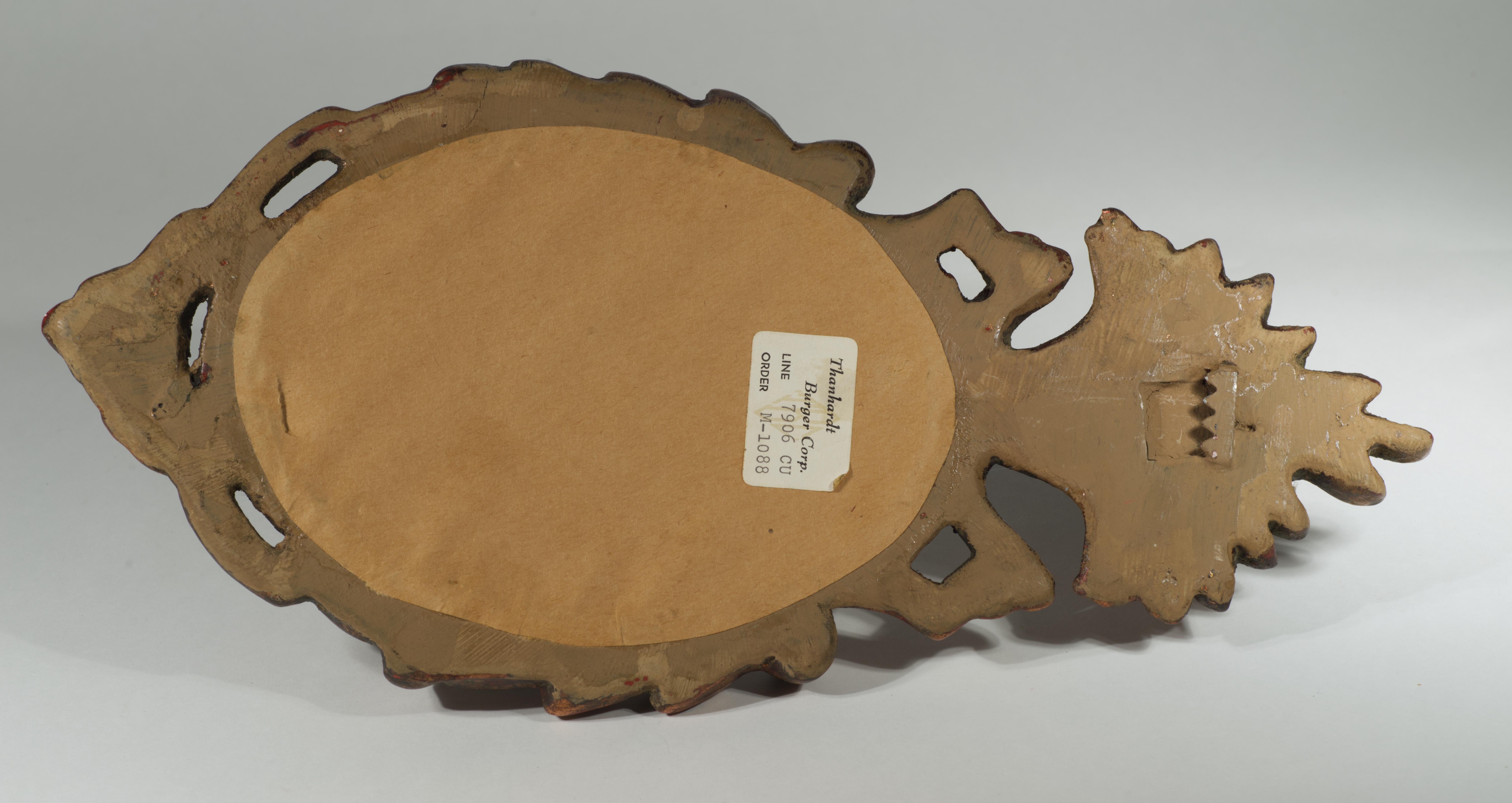 American Wood & Gesso Gilt Wall Mirror by Thanhardt Burger, 1940s For Sale 1