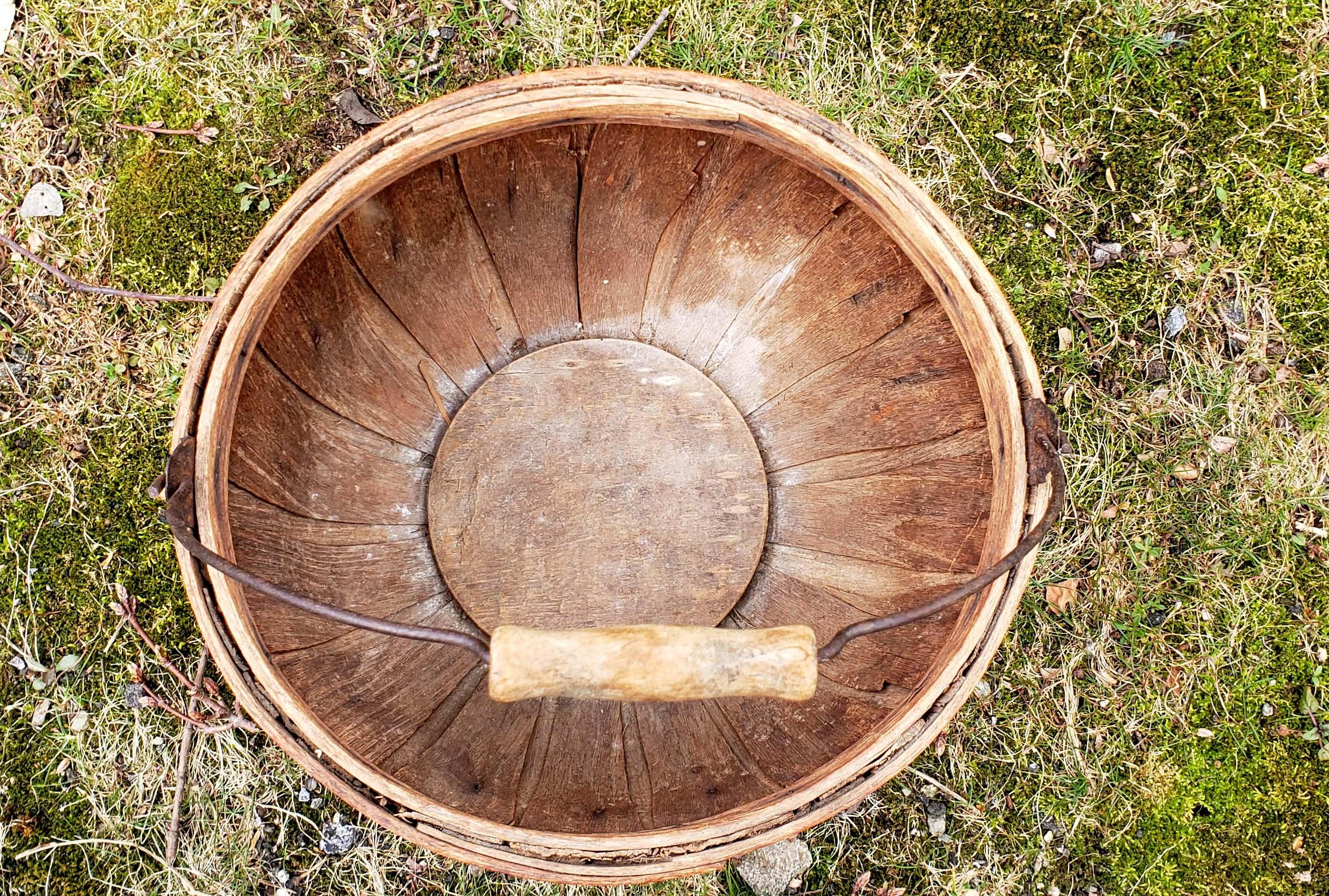 wood slat baskets