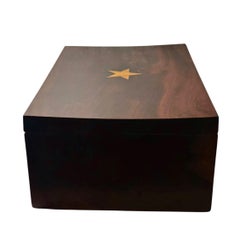 Caja de Trabajo Americana con Estrella Incrustada, Siglo XIX