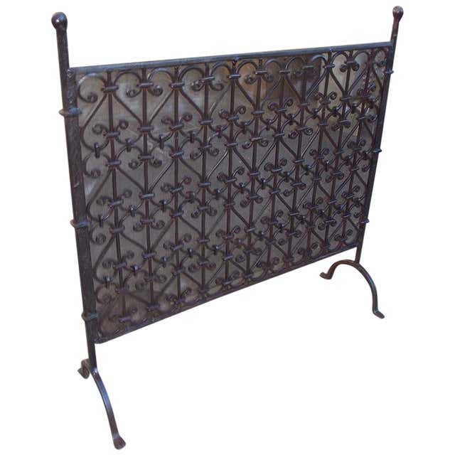 Aesthetic Movement Polished Steel Fire Screen Circa 1890 For Sale at ...