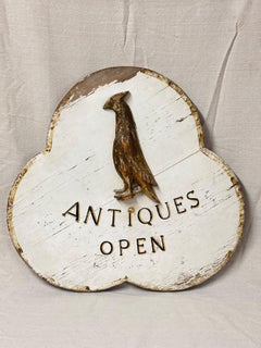 Americana Antique Store Hand Carved Wooden Sign
