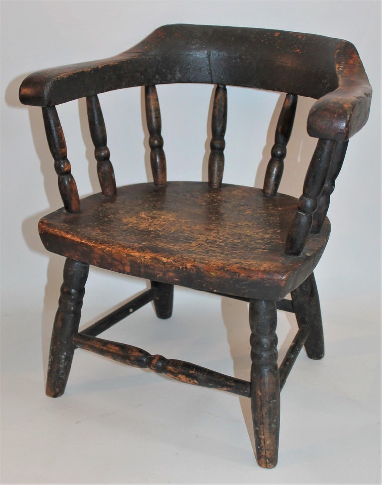 Americana Collection Of Six 19th Century Painted Folk Art Items