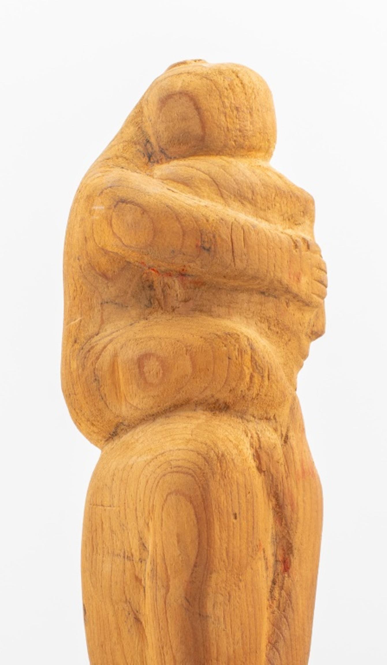 Sculpture en bois d'un homme nu - Art populaire américain en vente 4