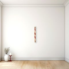 Americana Folk Art Painted Pennsylvania Barber’s Pole