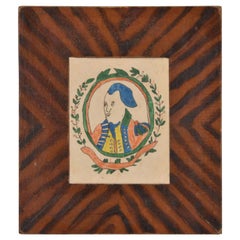 Americana Folk Art Aquarell von George Washington:: frühes 19. Jahrhundert
