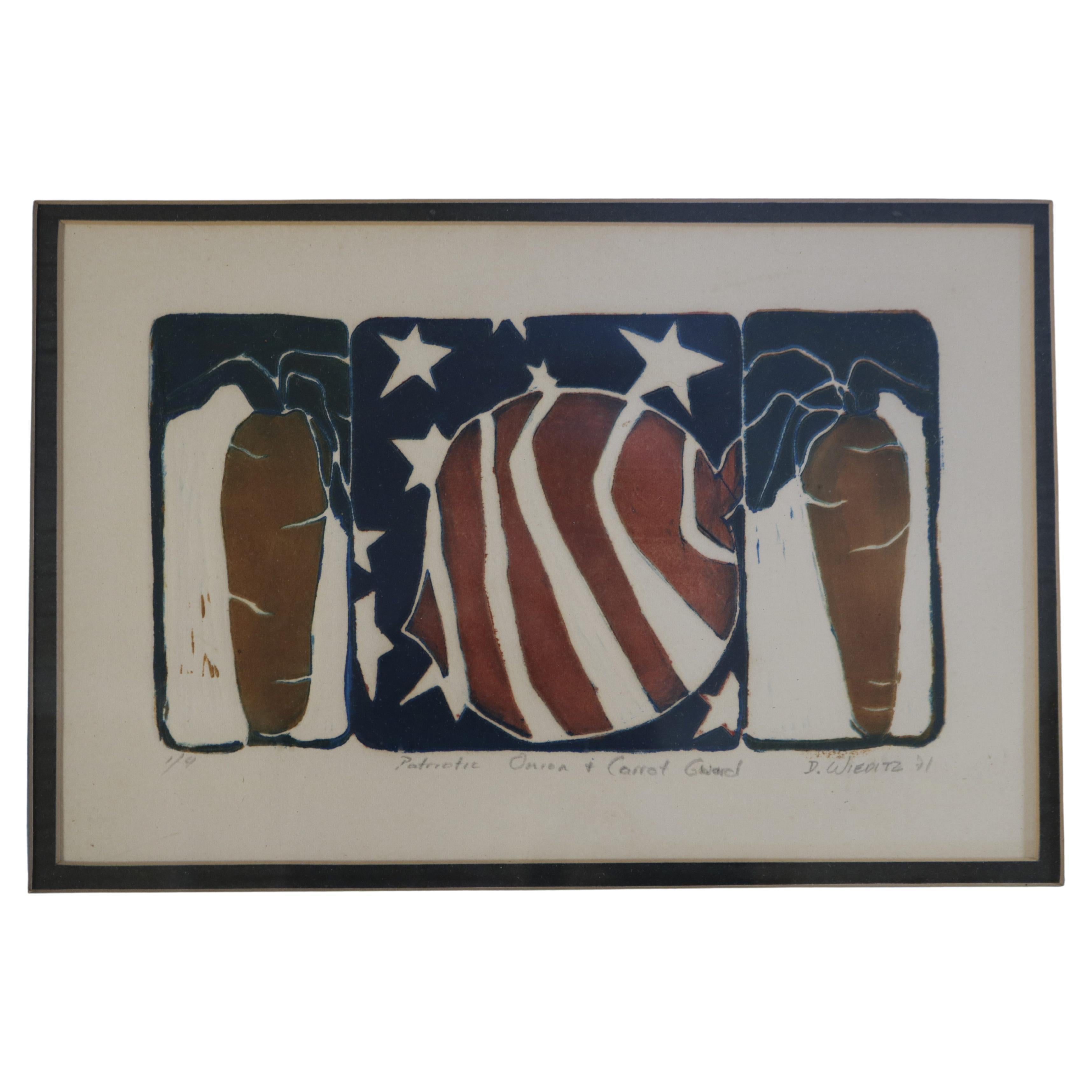 Americana Lithograph by D. Wieditz For Sale
