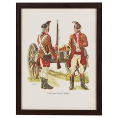 Americanl Framed Print of Two Soldiers Near A Cannon