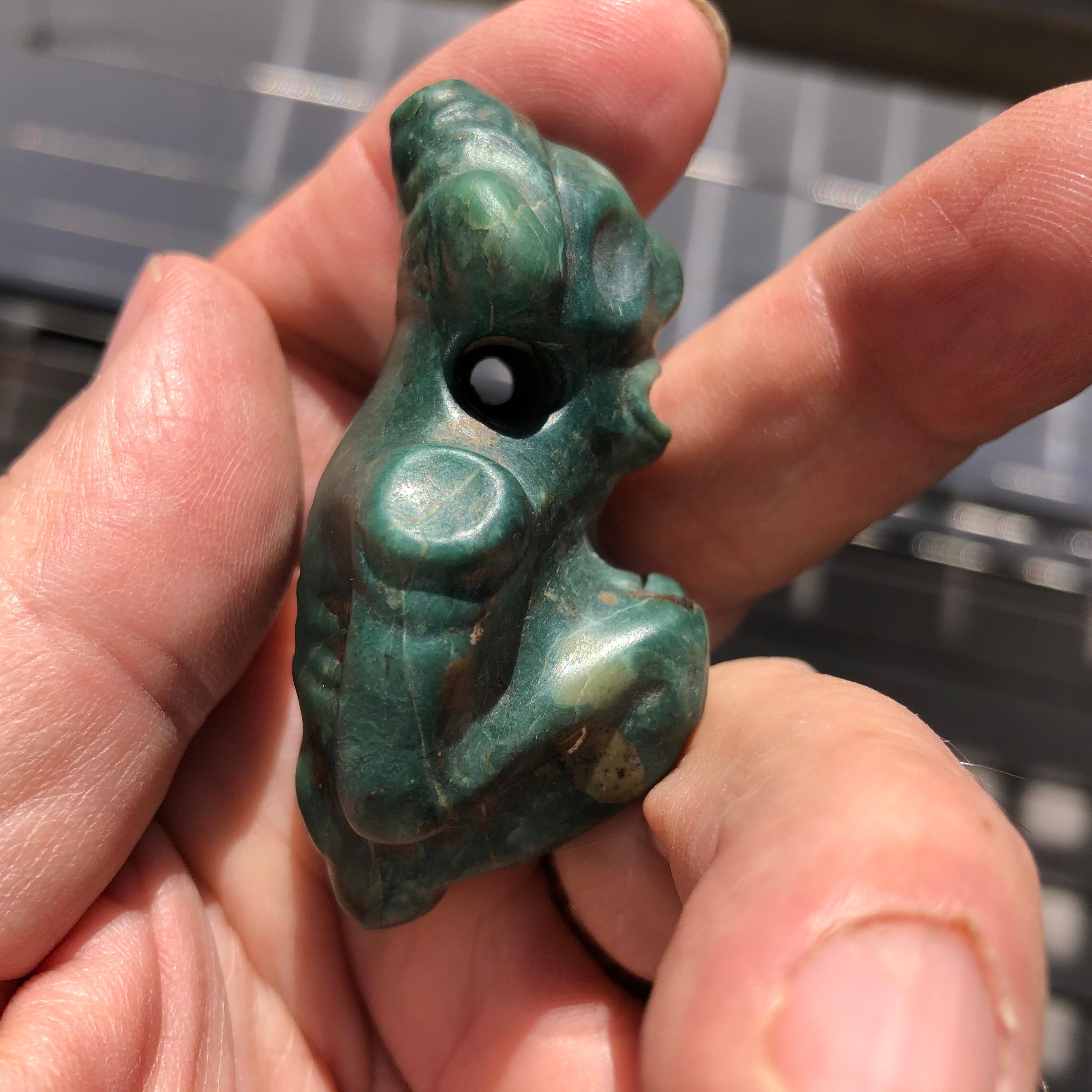 18th Century and Earlier Americas Antique Treasure Jade: Hallucinogenic 