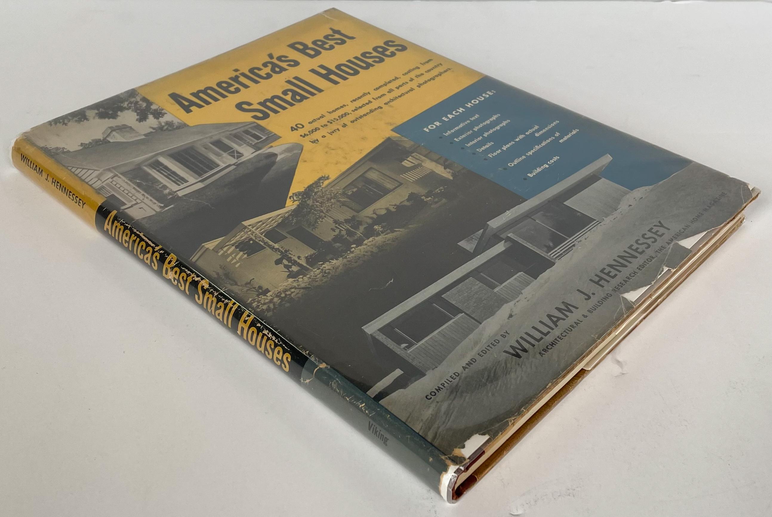 1949 survey of small modernist houses in America, compiled and edited by William J. Hennessey based on selections by a jury of architectural photographers including Richard Garrison, Fred Gund, P.A. Dearborn, and Julius Shulman. Hardcover 4to, 196