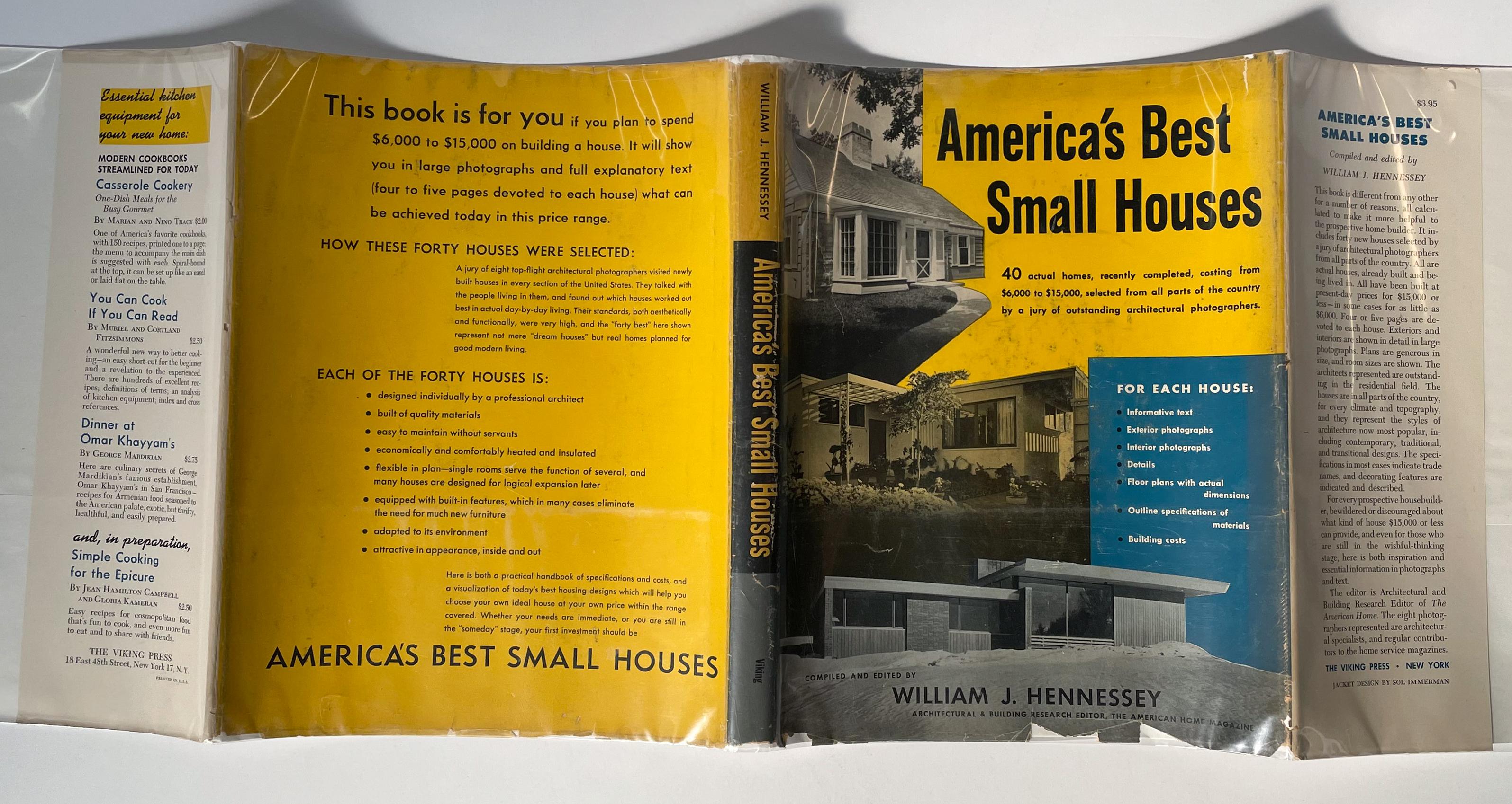 Mid-20th Century America's Best Small Houses Inscribed by William J. Hennessey For Sale